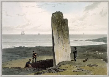 Druidischer Stein bei Strather nahe Barvas, Isle of Lewis, aus Band IV von 